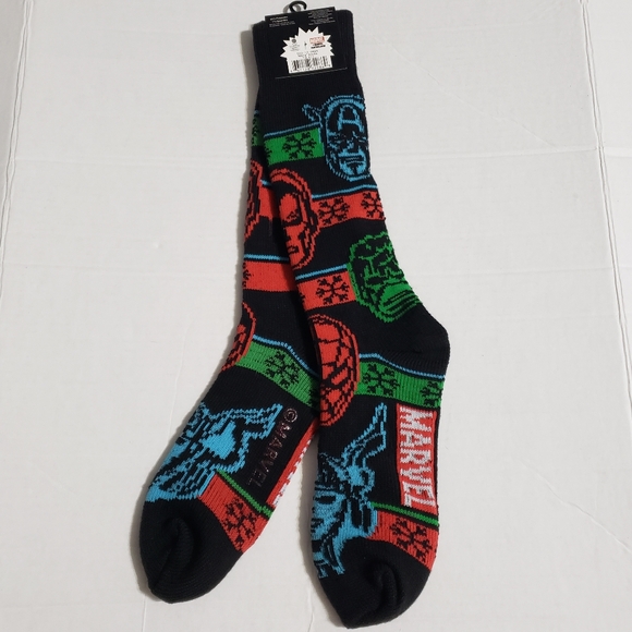 Marvel Avengers Spiderman Men Knit Ugly Christmas Sweater Slipper Socks Knitted - Picture 2 of 8